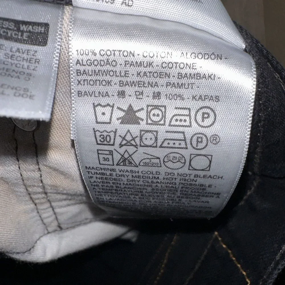Levi's 505 Men's Regular Fit Jean, 34Wx32L -‎ Black Preowned